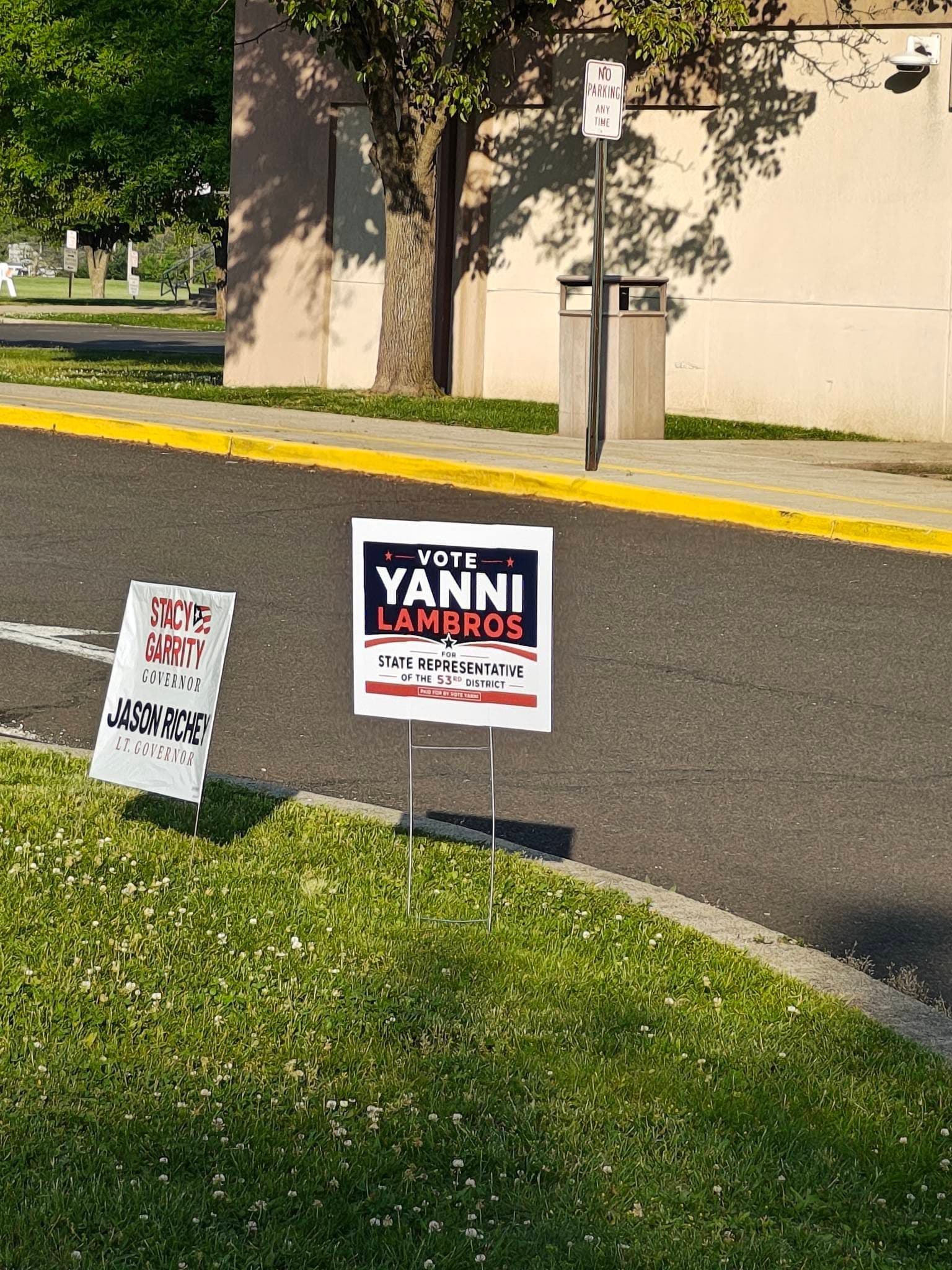 Yanni Lambros on the campaign trail